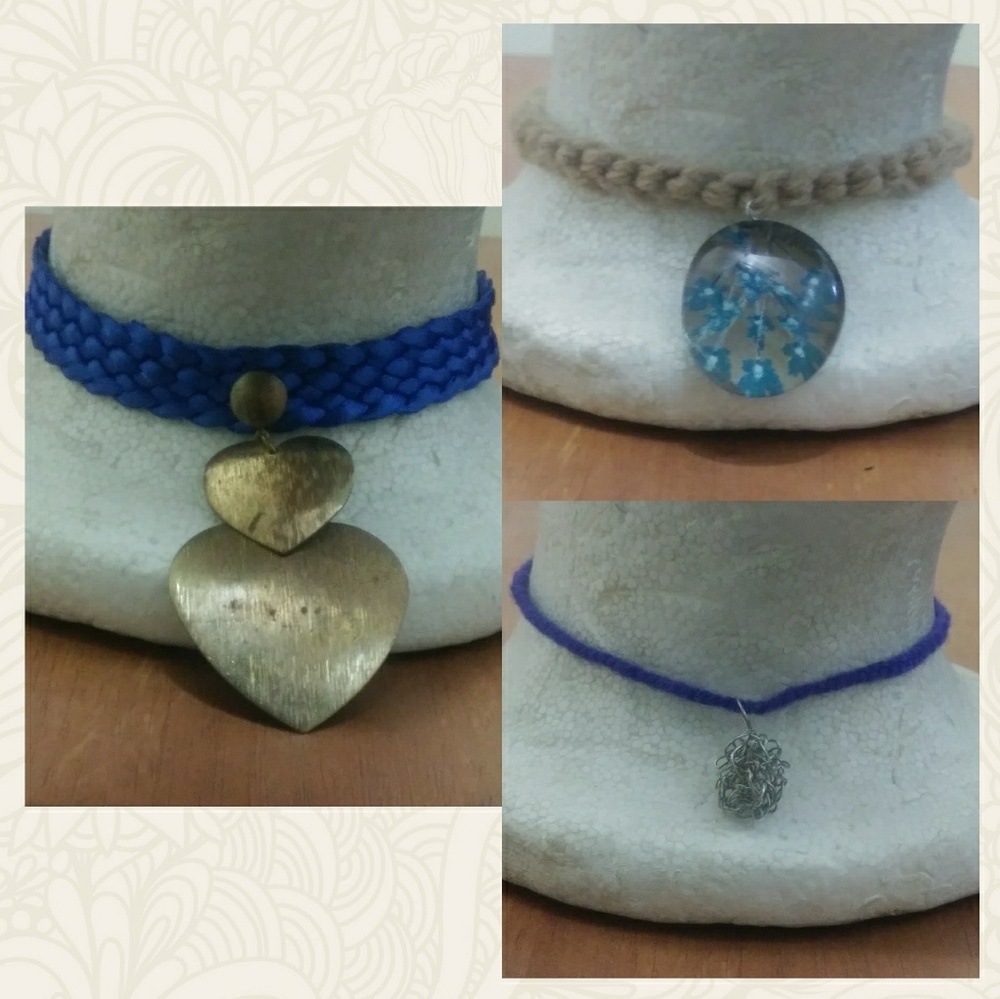 Bundle 3 Extoic Pendant Enhancer Chokers